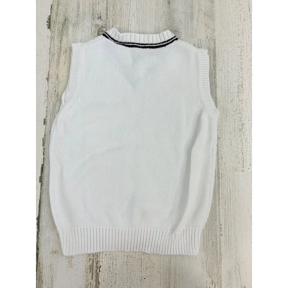 Gymboree Boys Sz 2T White Cable Knit Sweater Vest